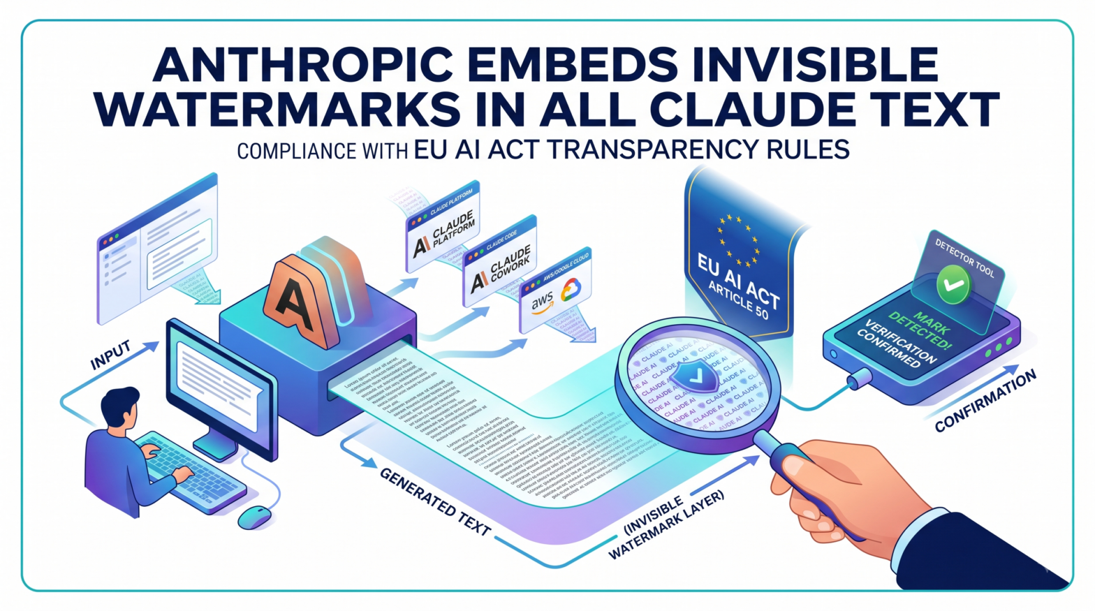 Anthropic Watermarks Claude AI Text Globally