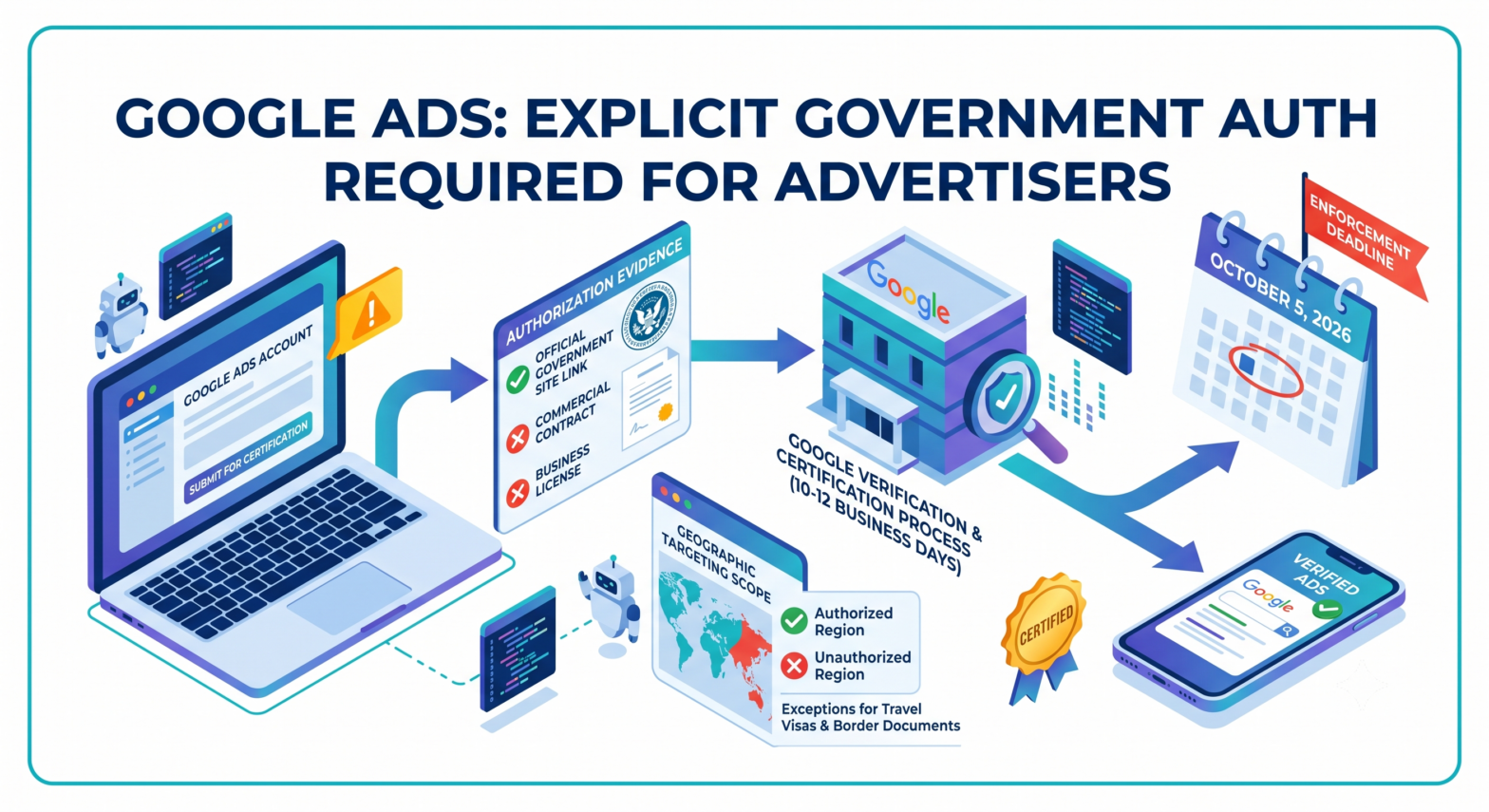 Google Ads to Require Explicit Government Authorization for Document and Service Advertisers Starting October 5
