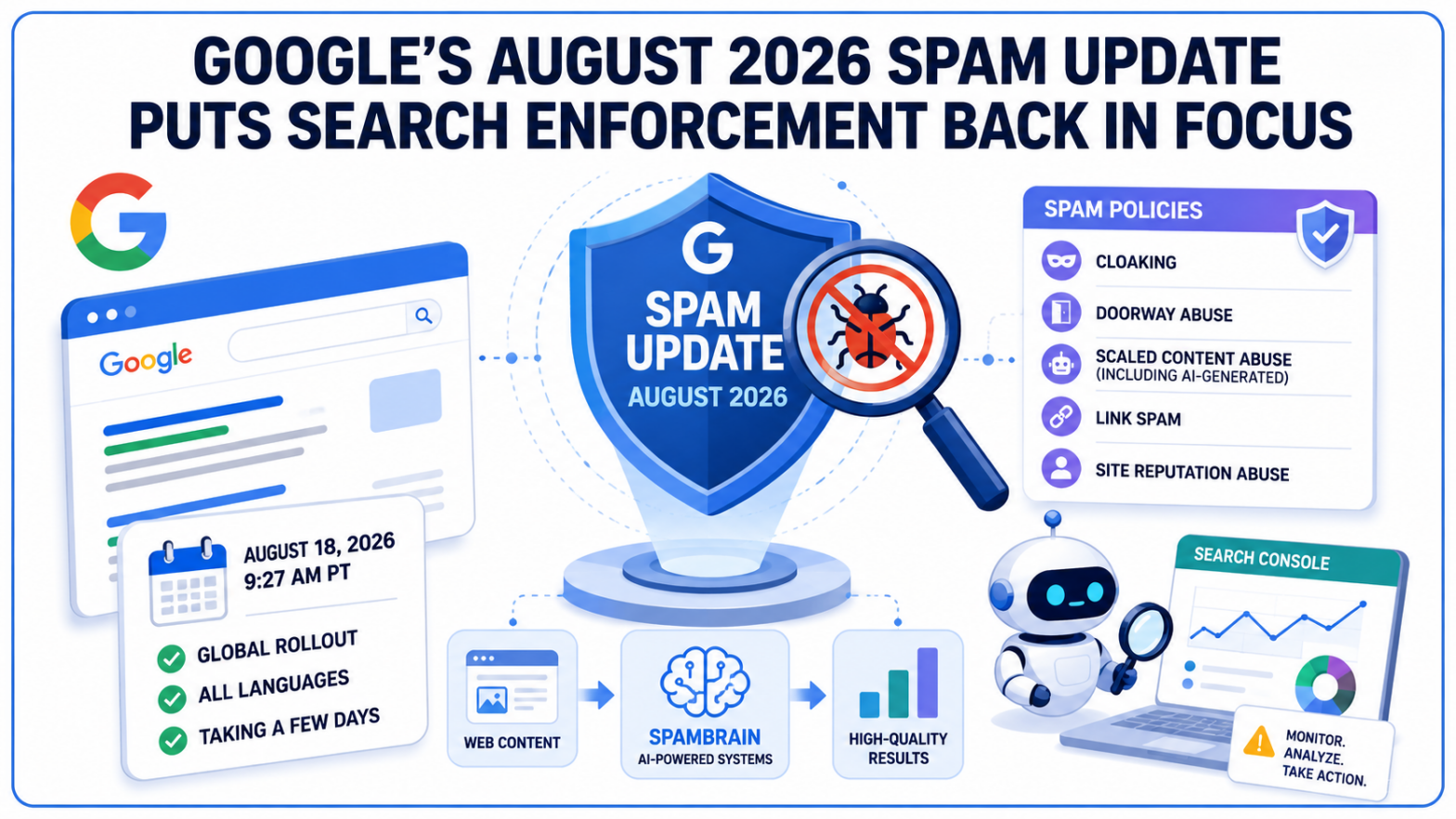Google August 2026 Spam Update Is Rolling Out
