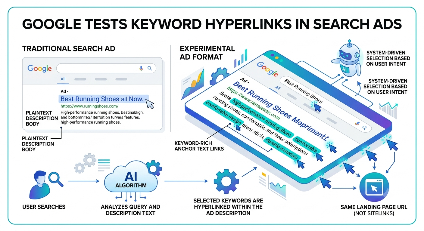 Google Tests Clickable Anchor Text Hyperlinks Inside Search Ad Descriptions