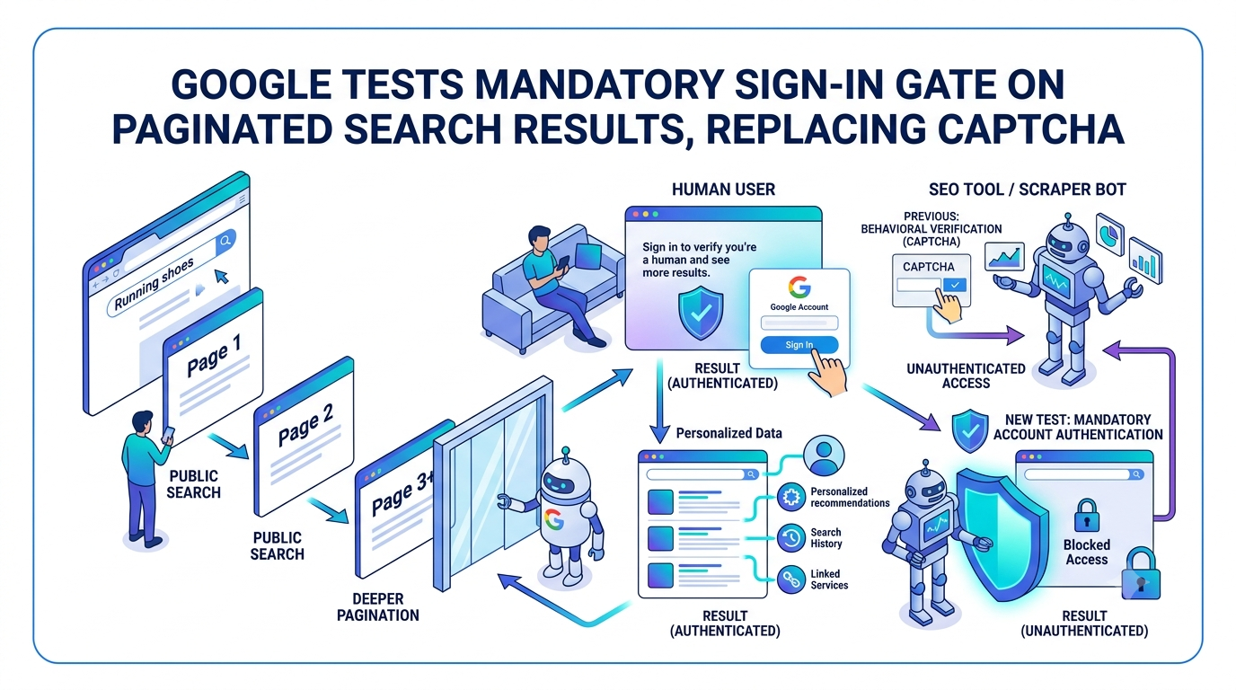Google Tests Mandatory Sign-In Gate on Search Results Pages, Replacing CAPTCHA for Human Verification