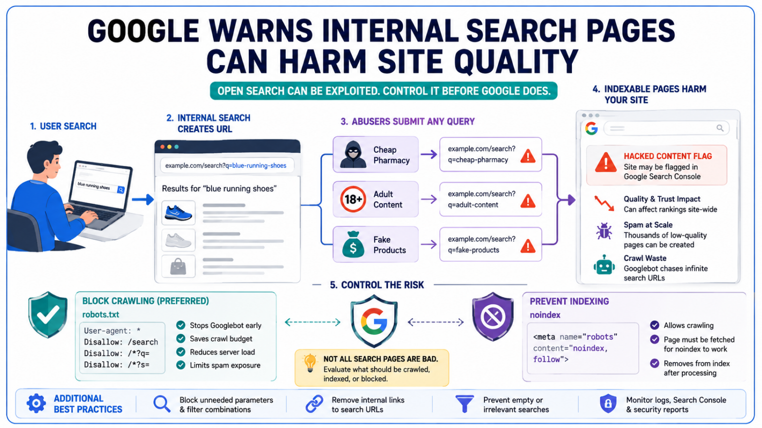 Google Warns Internal Search Pages Can Harm Site Quality