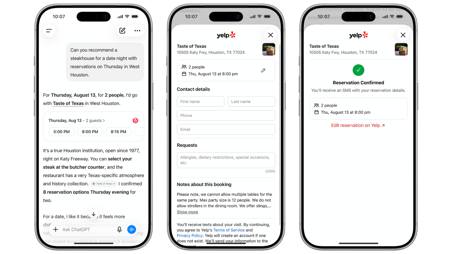 Yelp ChatGPT Integration
