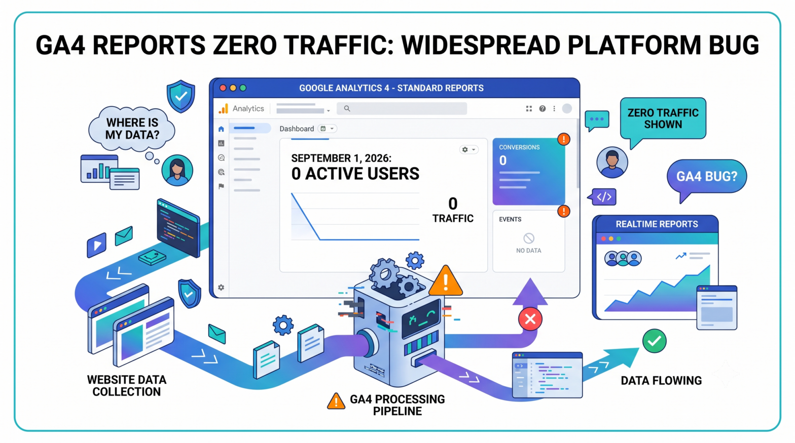 Google Analytics 4 Reports Zero Traffic for September 1 in Widespread Platform Bug