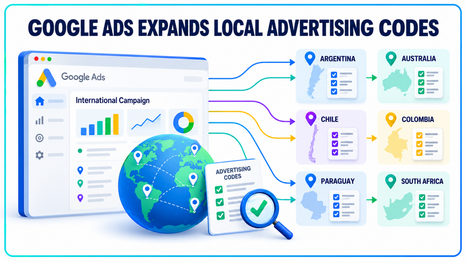 Google Ads Adds Six Countries to Advertising Code List