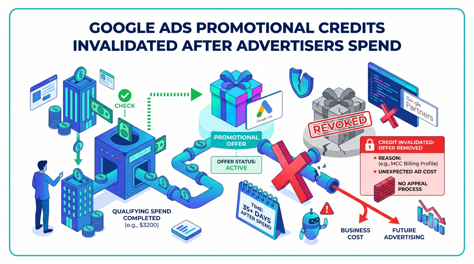 Google Ads Promotional Credits Marked Invalid After Advertisers Meet Spending Requirements, No Appeal Process Available