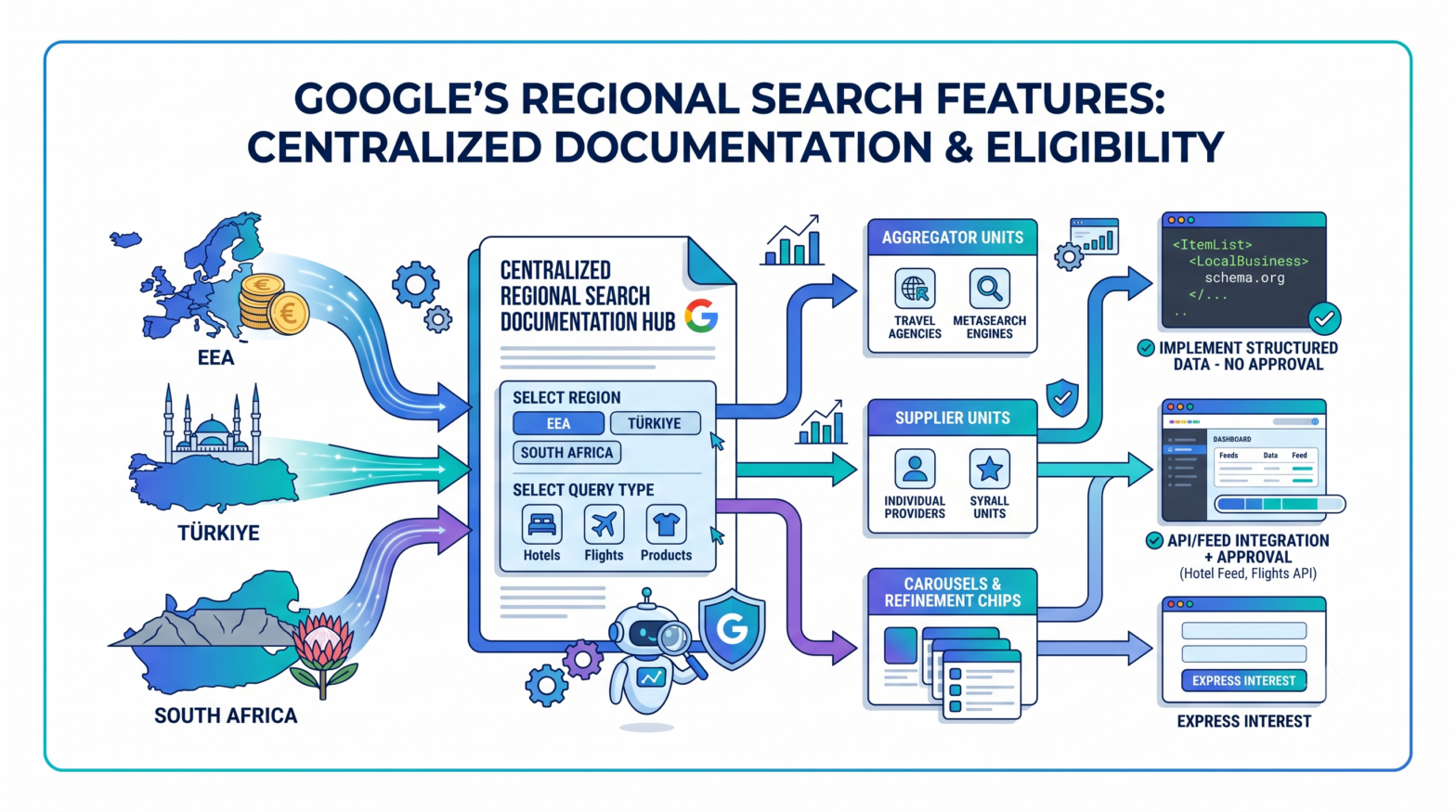 Google Publishes Centralized Documentation for Regional Search Features Across EEA, Türkiye, and South Africa