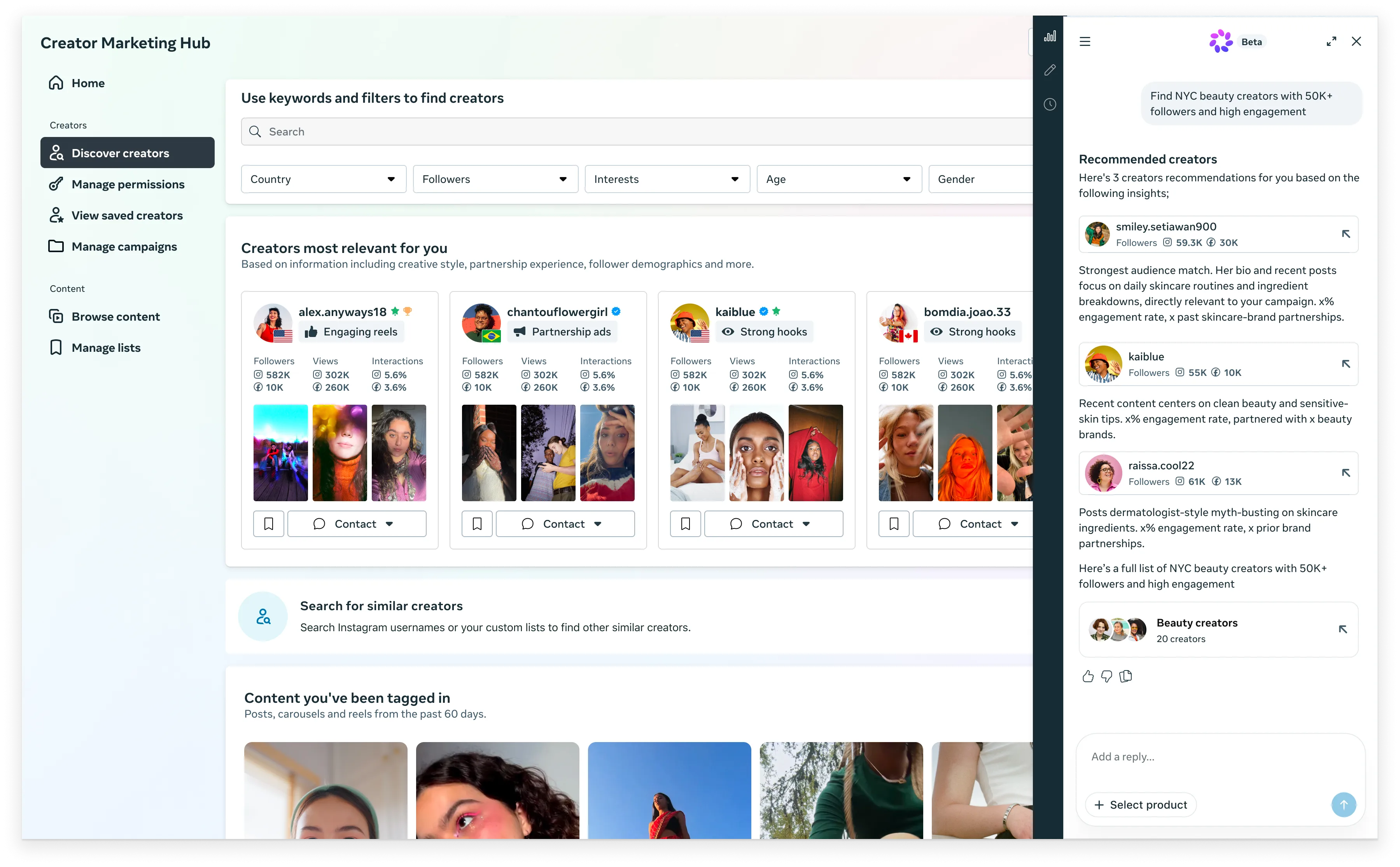 Meta Creator Marketing Hub