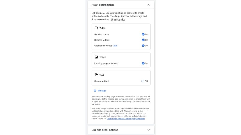 Display Overlay Demand Gen Settings