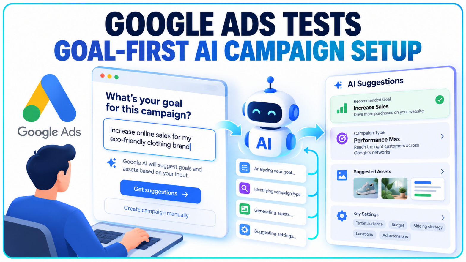 Google Ads Tests Goal-First AI Campaign Setup