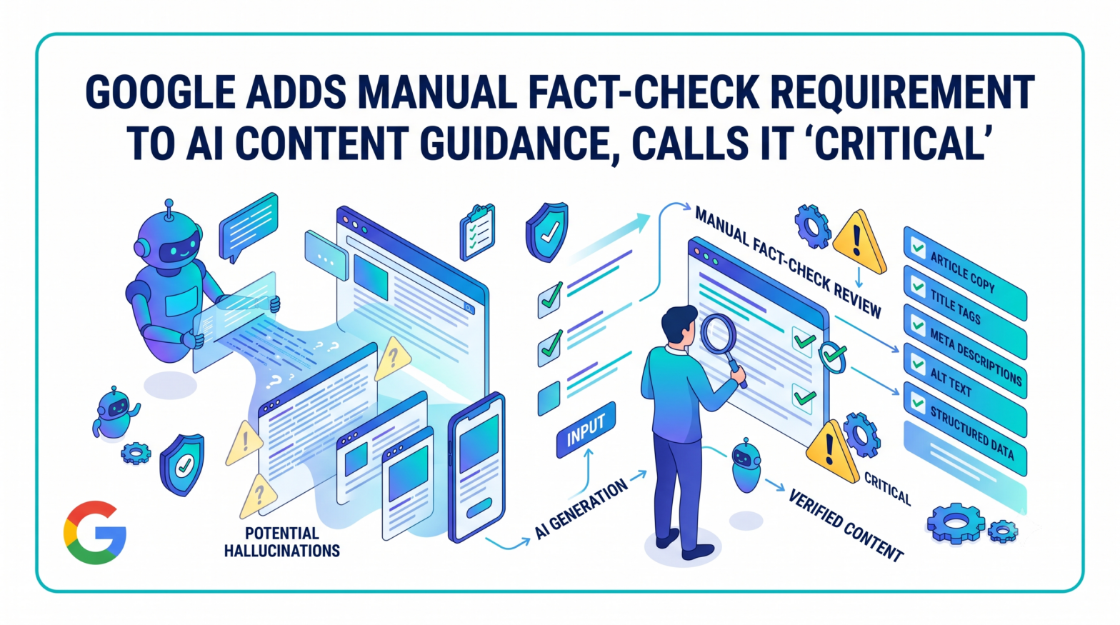 Google Adds Manual Fact-Check Requirement to AI Content Guidance, Calls It 