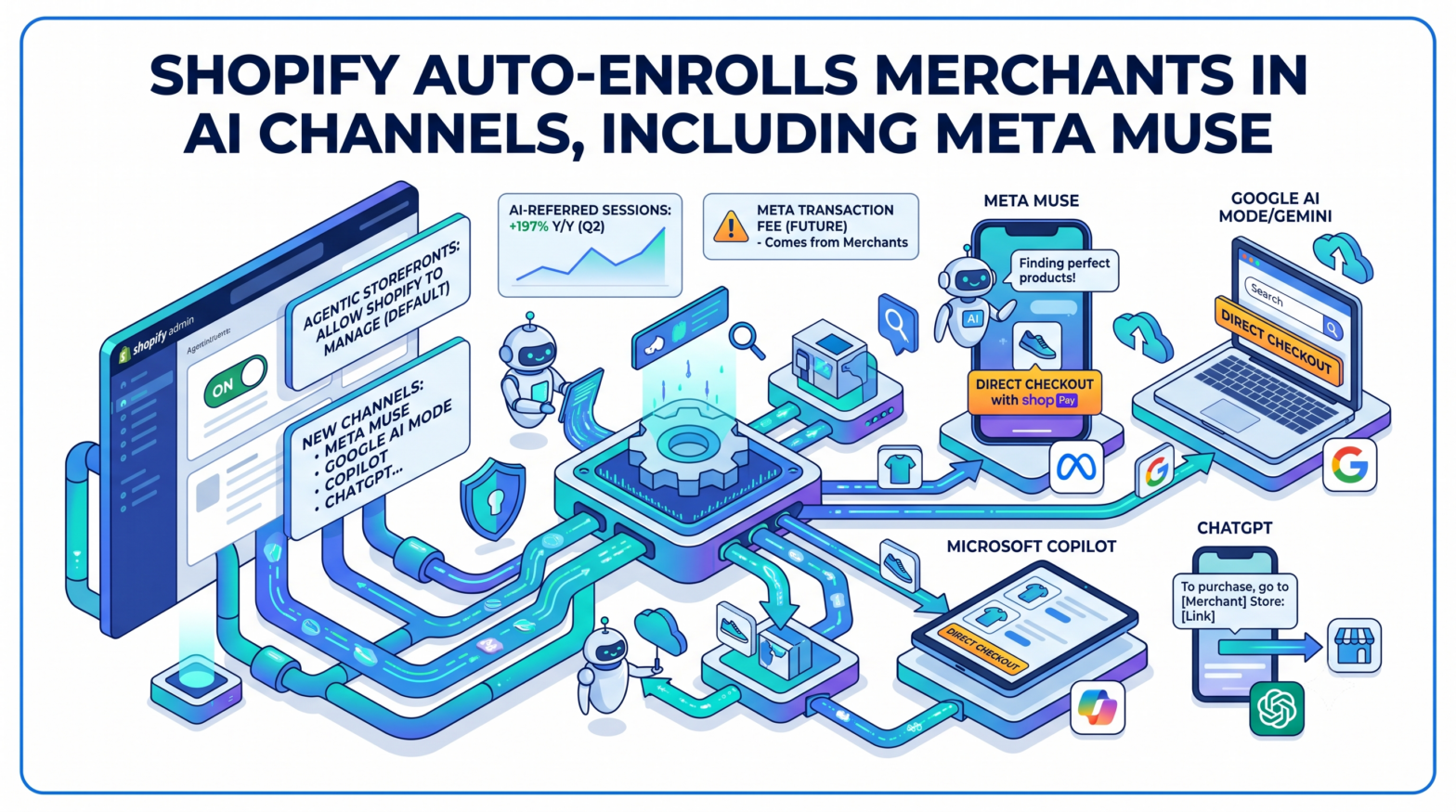 Shopify Automatically Enrolls Eligible Stores in Every New AI Shopping Channel, Including Meta's Muse