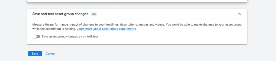 Testing Asset Group Changes