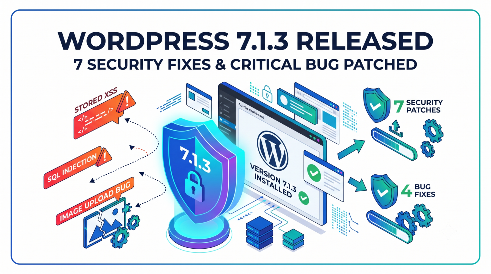 WordPress 7.1.3 Released With Seven Security Fixes, Including Stored XSS and SQL Injection, Plus a Critical Image Upload Bug